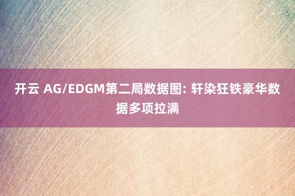 开云 AG/EDGM第二局数据图: 轩染狂铁豪华数据多项拉满