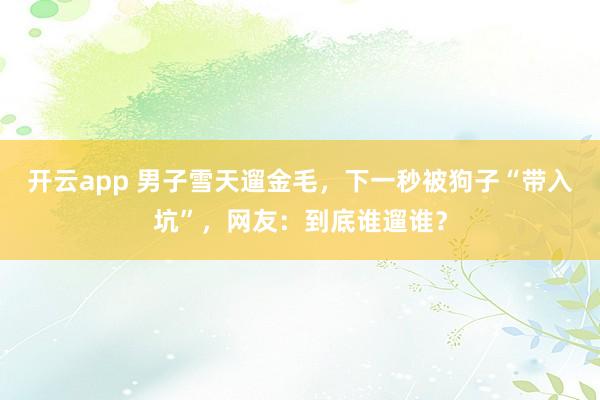 开云app 男子雪天遛金毛，下一秒被狗子“带入坑”，网友：到底谁遛谁？