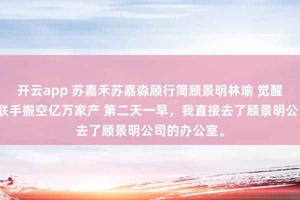 开云app 苏嘉禾苏嘉淼顾行简顾景明林瑜 觉醒后真假千金联手搬空亿万家产 第二天一早，我直接去了顾景明公司的办公室。