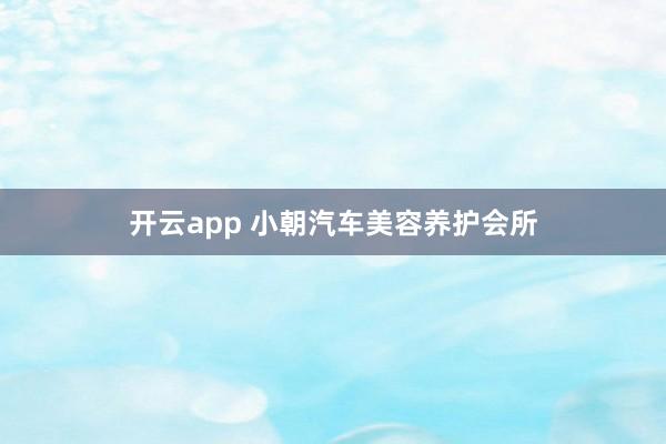 开云app 小朝汽车美容养护会所